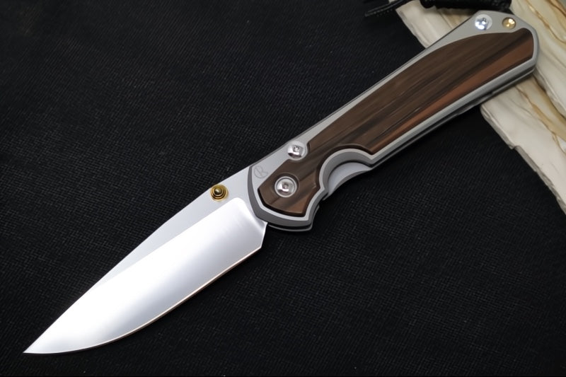 Chris Reeve Large Sebenza 31 Polished - Drop Point Blade / Macassar Ebony Inlay / CPM-Magnacut Steel (A1) L31-1636