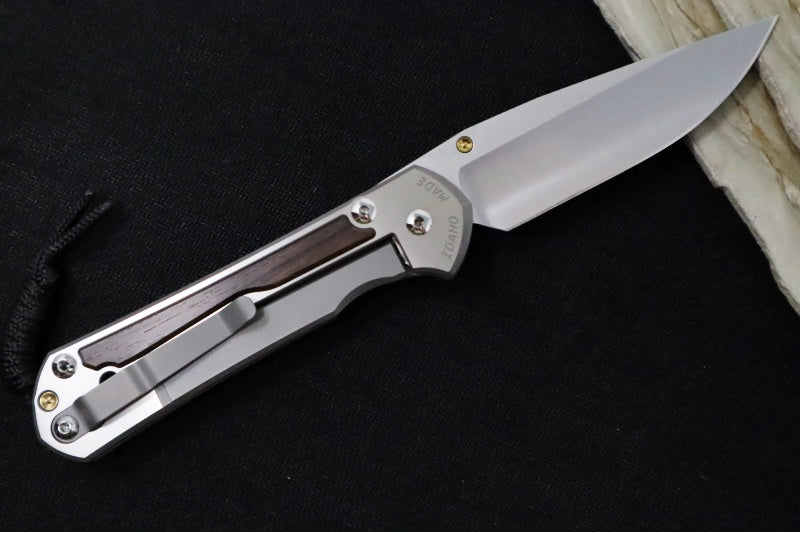 Chris Reeve Large Sebenza 31 Polished - Drop Point Blade / Macassar Ebony Inlay / CPM-Magnacut Steel (A1) L31-1636