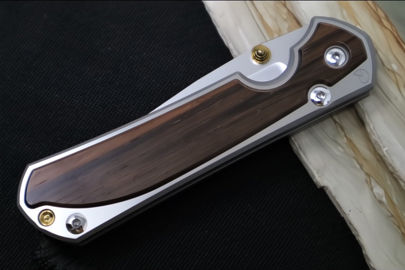 Chris Reeve Large Sebenza 31 Polished - Drop Point Blade / Macassar Ebony Inlay / CPM-Magnacut Steel (A1) L31-1636