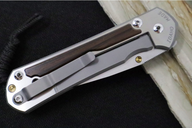 Chris Reeve Large Sebenza 31 Polished - Drop Point Blade / Macassar Ebony Inlay / CPM-Magnacut Steel (A1) L31-1636