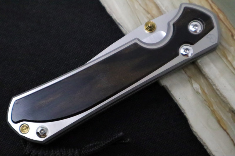 Chris Reeve Large Sebenza 31 Polished - Drop Point Blade / Macassar Ebony Inlay / CPM-Magnacut Steel (A2) L31-1636