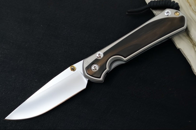 Chris Reeve Large Sebenza 31 Polished - Drop Point Blade / Macassar Ebony Inlay / CPM-Magnacut Steel (A3) L31-1636