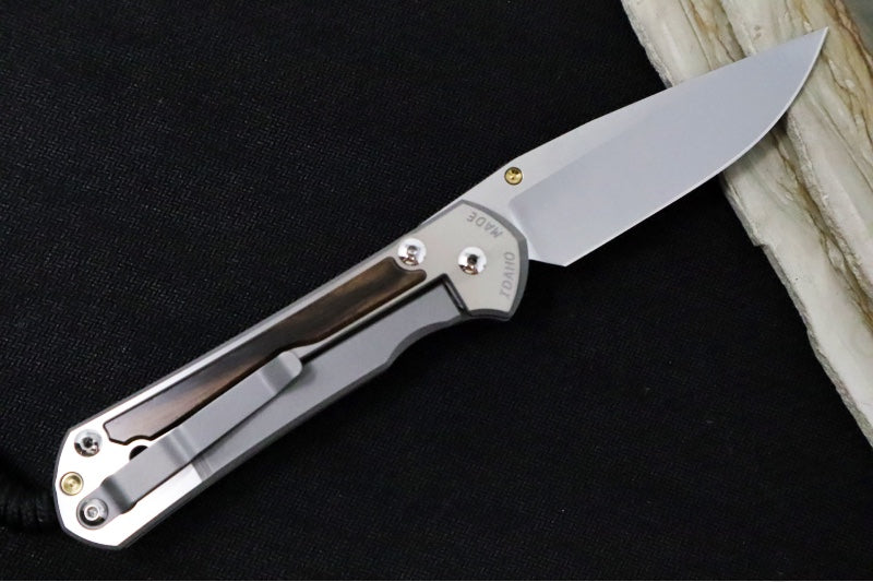 Chris Reeve Large Sebenza 31 Polished - Drop Point Blade / Macassar Ebony Inlay / CPM-Magnacut Steel (A3) L31-1636