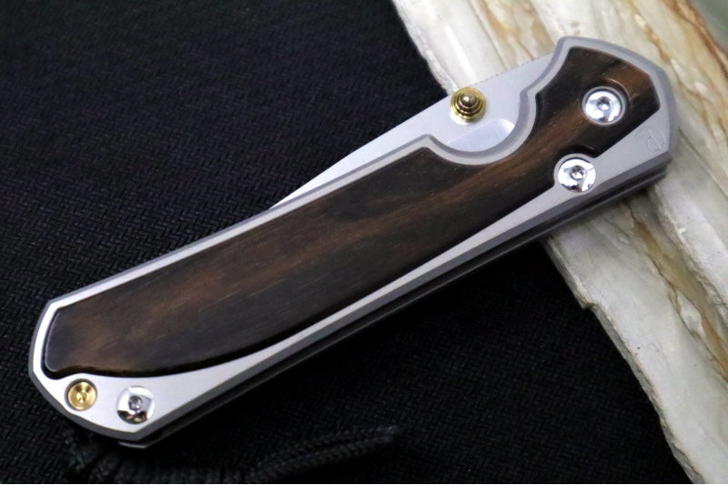 Chris Reeve Large Sebenza 31 Polished - Drop Point Blade / Macassar Ebony Inlay / CPM-Magnacut Steel (A3) L31-1636