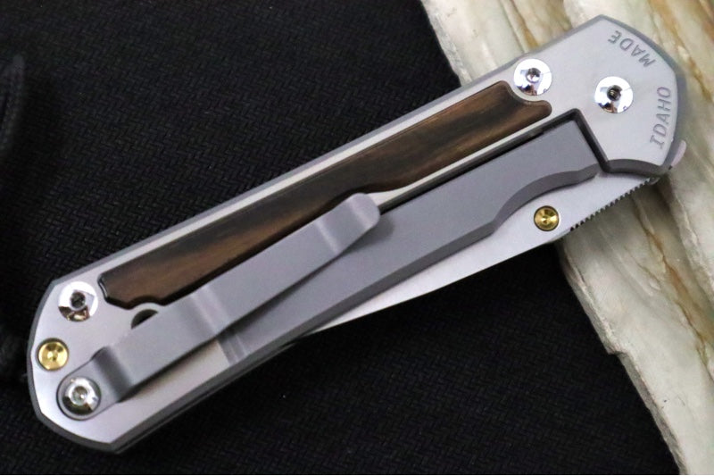 Chris Reeve Large Sebenza 31 Polished - Drop Point Blade / Macassar Ebony Inlay / CPM-Magnacut Steel (A3) L31-1636