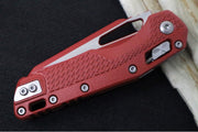 Microtech MSI Manual Folder - Crimson Cerakoted Finished Blade / Crimson Polymer w/ Trim-Grip Handle 210T-PMCCM - Northwest Knives
