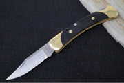 Buck THE 55 Folding Hunter - Clip Point Blade / Stainless Steel / Ebony Wood Handle & Brass Bolsters 0055BRS-B - Northwest Knives
