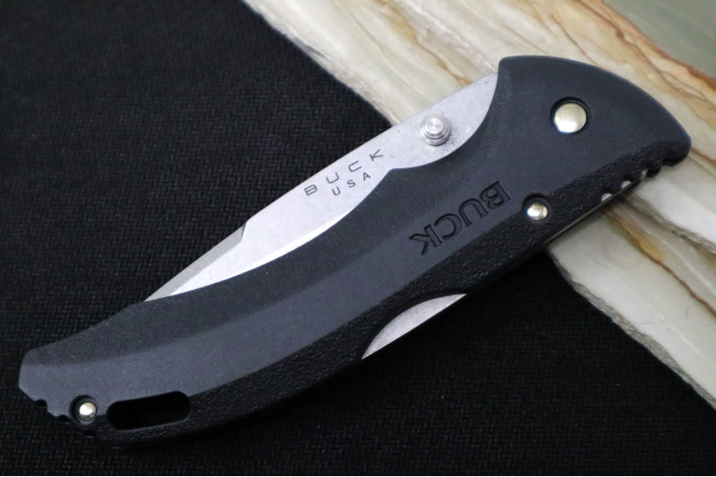 Buck Bantam 286 Folding Hunter - Clip Point Blade / Stainless Steel / Black Textured Thermoplastic Handle 0286BKS-B