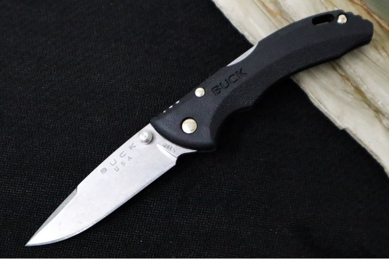 Buck Bantam 285 Folding Hunter - Clip Point Blade / Stainless Steel / Black Thermoplastic Handle 0285BKS-B - Northwest Knives