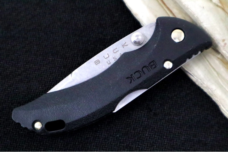 Buck Bantam 284 Folding Hunter - Clip Point Blade / Stainless Steel / Black Thermoplastic Handle 0284BKS-B - Northwest Knives