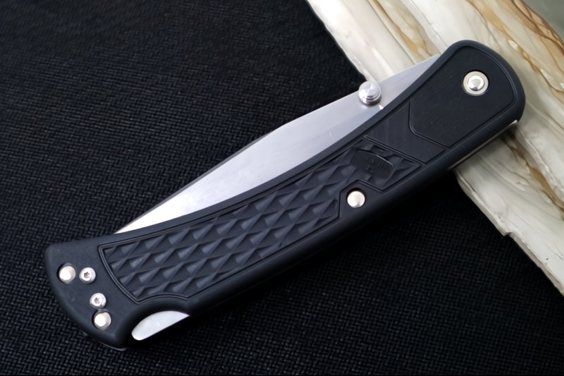 Buck 110 Slim Select Folding Hunter - Clip Point Blade / Stainless Steel / Black Thermoplastic Handle 0110BKS1-B