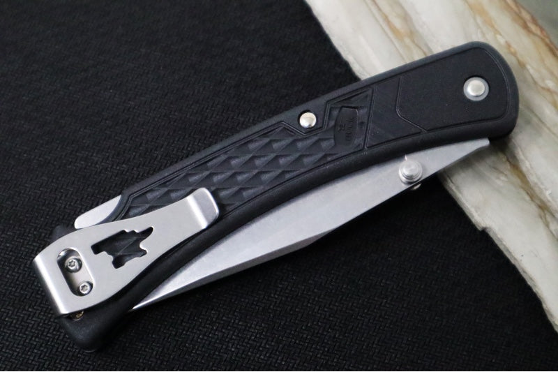 Buck 110 Slim Select Folding Hunter - Clip Point Blade / Stainless Steel / Black Thermoplastic Handle 0110BKS1-B