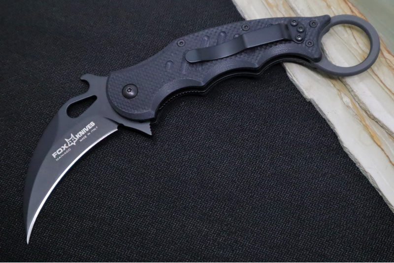 Fox Knives Karambit - Black G-10 Handle / N690Co Blade / Emerson Wave - 479