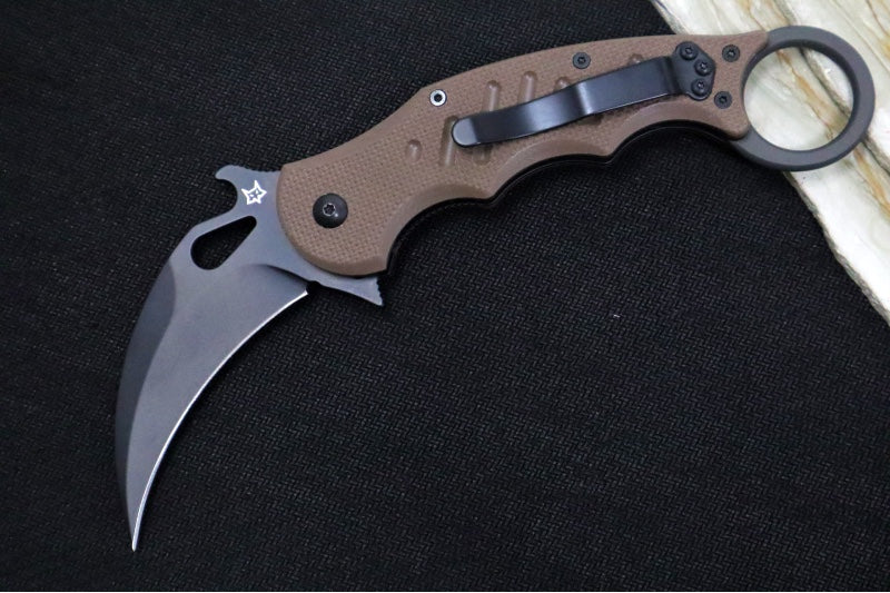 Fox Knives Karambit - FDE G10 Handle / N690Co Blade / Emerson Wave - 479E