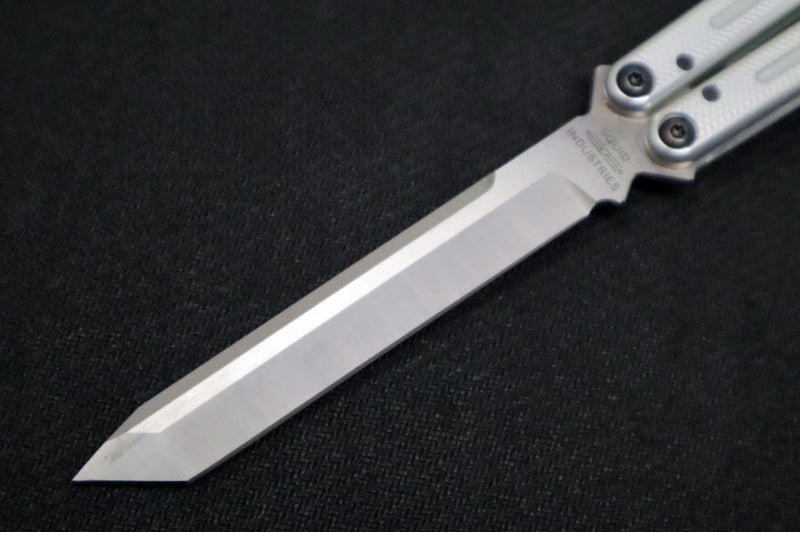 Squid Industries Krake Raken V3 Tanto - Silver Anodized Aluminum Handle ...