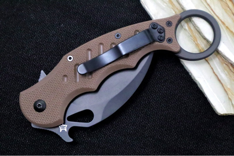 Fox Knives Karambit - FDE G10 Handle / N690Co Blade / Emerson Wave - 479E