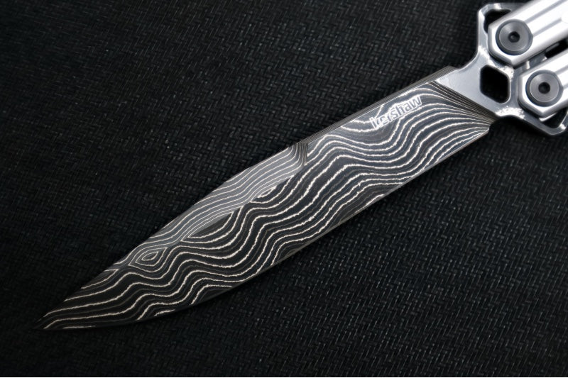 Kershaw Lucha Balisong - Damascus Blade / Stainless Steel Handle 5150DAM