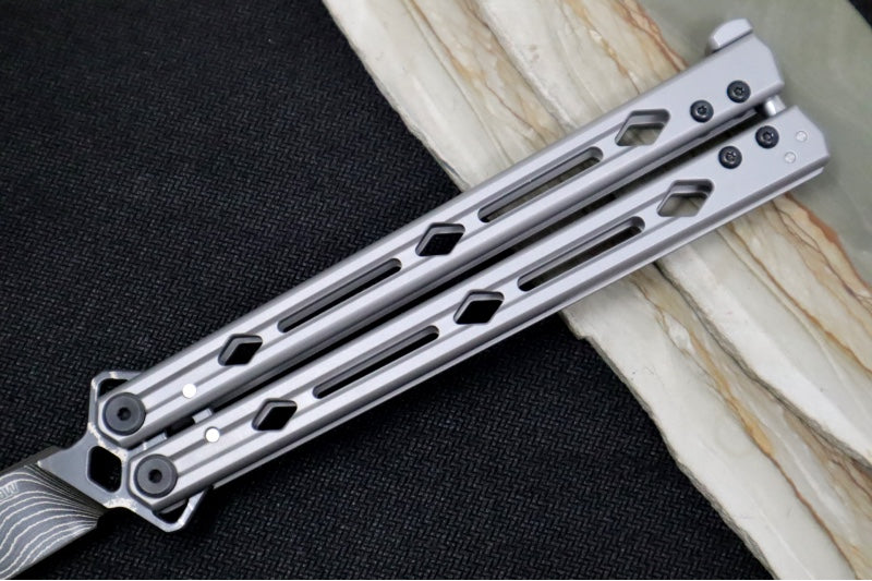 Kershaw Lucha Balisong - Damascus Blade / Stainless Steel Handle 5150DAM - Northwest Knives