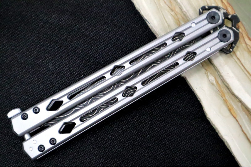 Kershaw Lucha Balisong - Damascus Blade / Stainless Steel Handle 5150DAM