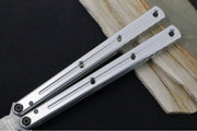 Squid Industries Krake Raken V3 Bowie - Silver Anodized Aluminum Handle /  Stainless Steel Blade with "Inked" Finish / Bushing System - Northwest Knives