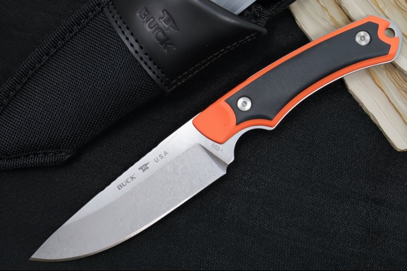 Buck 663 Alpha Guide - 420HC Steel / Glass Filled Nylon and Versaflex Handle / Black Polyester Sheath 0663ORS-B