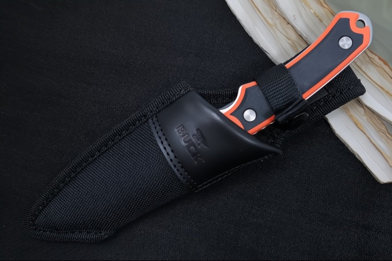 Buck 663 Alpha Guide - 420HC Steel / Glass Filled Nylon and Versaflex Handle / Black Polyester Sheath 0663ORS-B