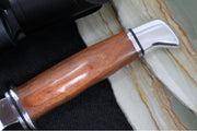 Buck 102 Woodsman Knife - 420HC Steel / DymaLux Cocobolo Heritage Handle / Black Leather Sheath 0102CCS1 - Northwest Knives