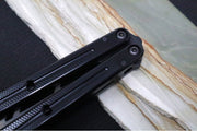 Squid Industries Krake Raken V3 Trainer - Black Aluminum Handle / "Inked Black" Finished Stainless Steel Blade / Bushing System - Northwest Knives