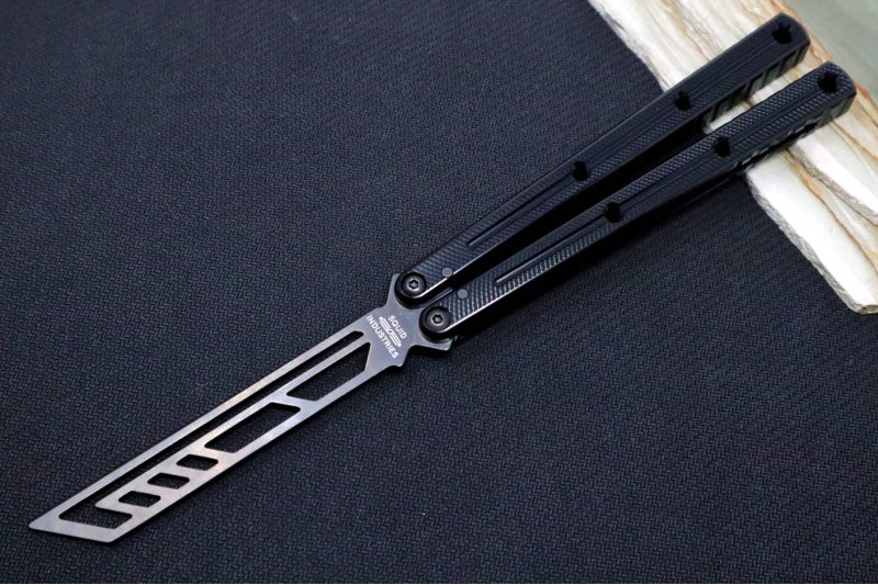 Squid Industries Krake Raken V3 Trainer - Black Aluminum Handle / "Inked Black" Finished Stainless Steel Blade / Bushing System