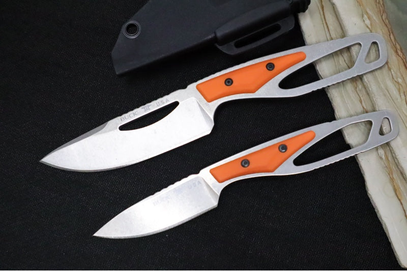 Buck 0631ORSVP-B Paklite Select Field Kit Knife - 420HC Steel / Skeletonized Steel & Orange GFN Handle / Black Kydex Sheath 0631ORSVP-B
