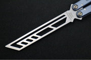 Squid Industries Krake Raken V3 Trainer - Blue Aluminum Handle / Gunmetal Finished Stainless Steel Blade / Bushing System - Northwest Knives