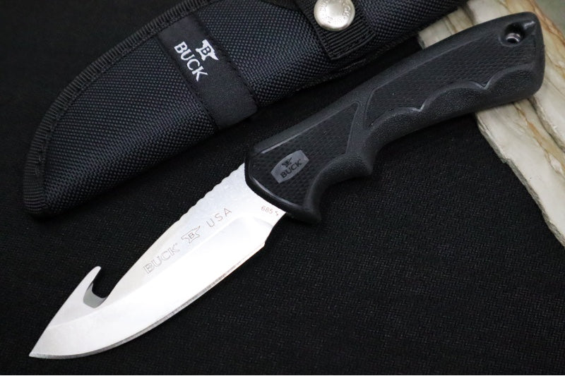 Buck 685 Bucklite MAX II Large Hunting Knife - 420HC Steel / Black Dynaflex Rubber Handle / Black Nylon Sheath 0685BKG-B