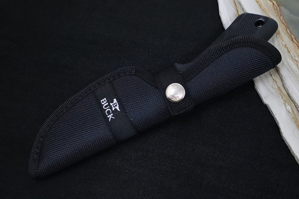 Buck 685 Bucklite MAX II Large Hunting Knife - 420HC Steel / Black Dynaflex Rubber Handle / Black Nylon Sheath 0685BKG-B