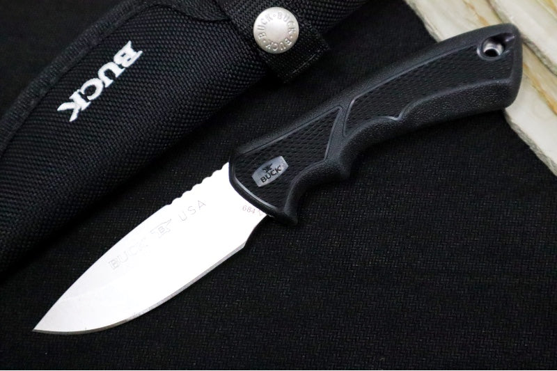 Buck 684 Bucklite MAX II Small Hunting Knife - 420HC Steel / Black Dynaflex Rubber Handle / Black Nylon Sheath 0684BKG-B