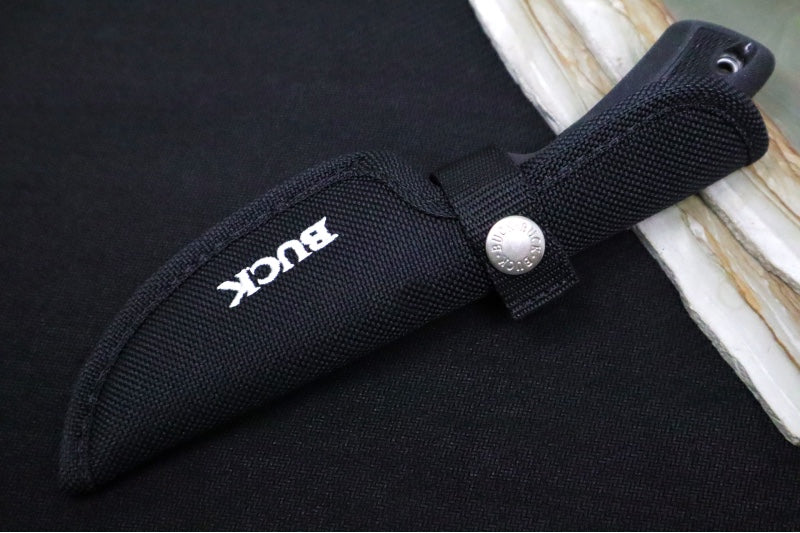 Buck 684 Bucklite MAX II Small Hunting Knife - 420HC Steel / Black Dynaflex Rubber Handle / Black Nylon Sheath 0684BKG-B