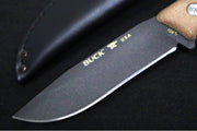 Buck 104 Compadre Hunting Knife - 5160 Spring Steel / Cobalt Cerakote Finish / Natural Canvas Handle / Black Leather Sheath 0104BRS1-B - Northwest Knives