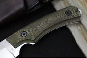 Buck 663 Alpha Guide Fixed Blade - CPM-S35VN Steel / Satin Finish / Layered Gorge Patterned Richlite Handle / Brown Leather Sheath 0663BRS-B - Northwest Knives