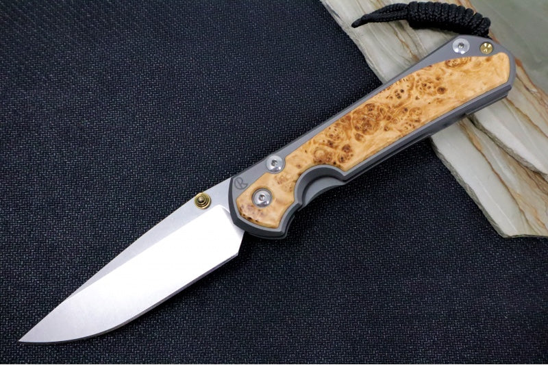 Chris Reeve Large Sebenza 31 - Drop Point Blade / Box Elder Inlay / CPM-Magnacut (A1) L31-1108