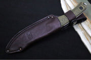 Buck 663 Alpha Guide Fixed Blade - CPM-S35VN Steel / Satin Finish / Layered Gorge Patterned Richlite Handle / Brown Leather Sheath 0663BRS-B - Northwest Knives