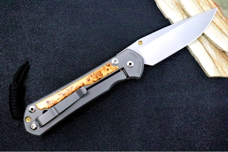 Chris Reeve Large Sebenza 31 - Drop Point Blade / Box Elder Inlay / CPM-Magnacut (A1) L31-1108