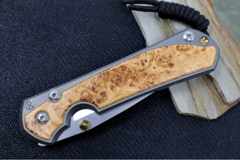 Chris Reeve Large Sebenza 31 - Drop Point Blade / Box Elder Inlay / CPM-Magnacut (A1) L31-1108