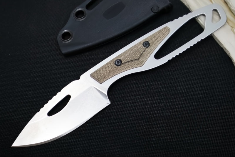 Buck 630GRS Paklite Hide Pro Fixed Blade - CPM-S35VN Steel / Stonewashed Finish / Skeletonized Steel Handle with Green Canvas Micarta Handle / Black Polypropylene Sheath 0630GRS-B