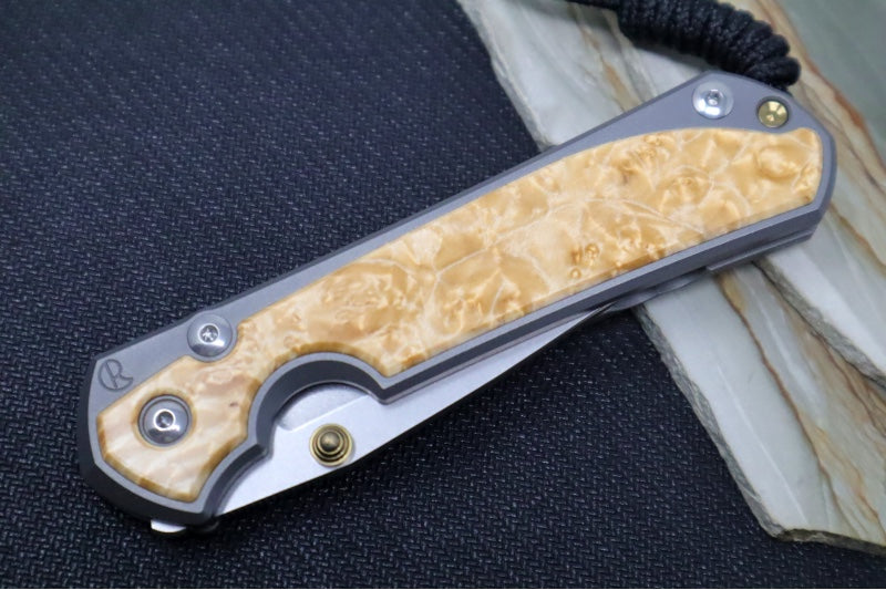 Chris Reeve Large Sebenza 31 - Drop Point Blade / Box Elder Inlay / CPM-Magnacut (A2) L31-1108