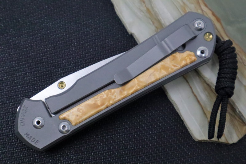 Chris Reeve Large Sebenza 31 - Drop Point Blade / Box Elder Inlay / CPM-Magnacut (A2) L31-1108