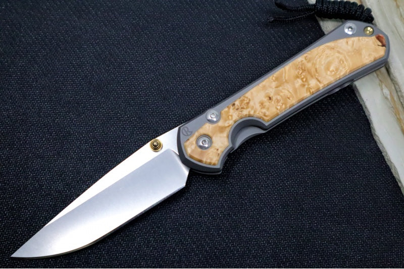 Chris Reeve Large Sebenza 31 - Drop Point Blade / Box Elder Inlay / CPM-Magnacut (A3) L31-1108