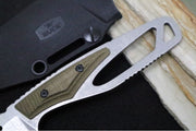 Buck 631GRS Paklite Field Pro Fixed Blade - CPM-S35VN Steel / Stonewashed Finish / Skeletonized Steel Handle with Green Canvas Micarta Handle / Black Polypropylene Sheath 0631GRS-B - Northwest Knives