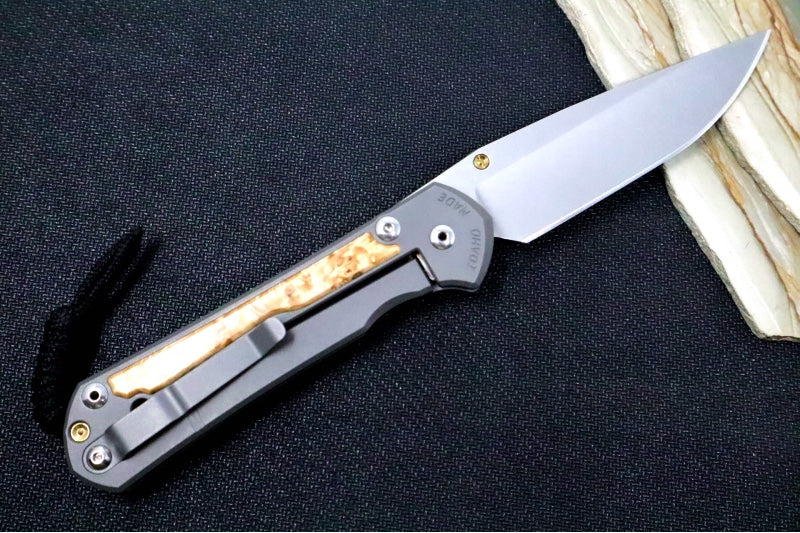 Chris Reeve Large Sebenza 31 - Drop Point Blade / Box Elder Inlay / CPM-Magnacut (A3) L31-1108