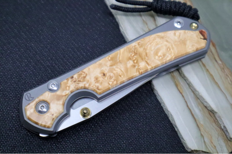 Chris Reeve Large Sebenza 31 - Drop Point Blade / Box Elder Inlay / CPM-Magnacut (A3) L31-1108