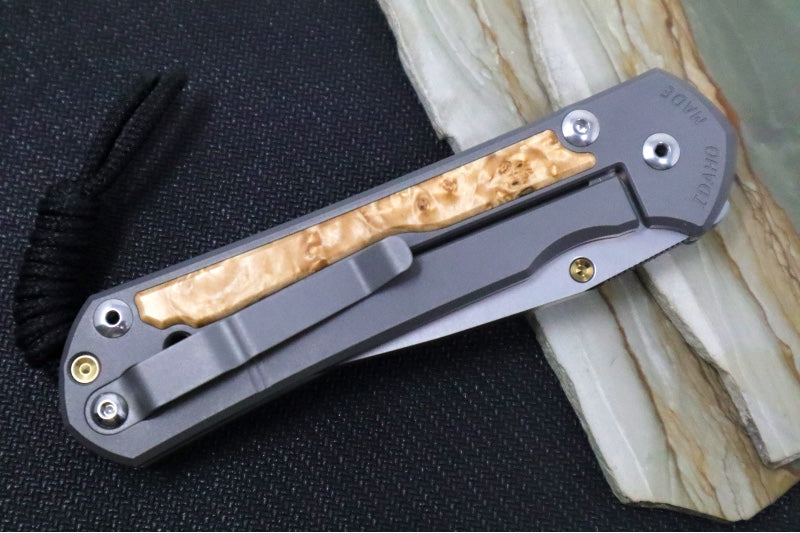 Chris Reeve Large Sebenza 31 - Drop Point Blade / Box Elder Inlay / CPM-Magnacut (A3) L31-1108