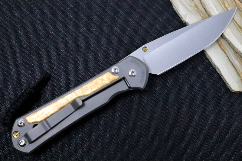 Chris Reeve Large Sebenza 31 - Drop Point Blade / Box Elder Inlay / CPM-Magnacut (A4) L31-1108
